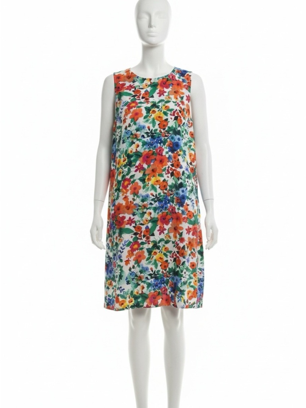 Calvin Klein Multicolor Floral Sleeveless Midi Dress